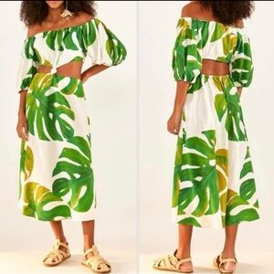 NWT Farm Rio XS Monstera Dress!